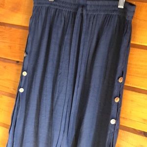 Ladies Linen/cotton Gauzy Flowing Pants